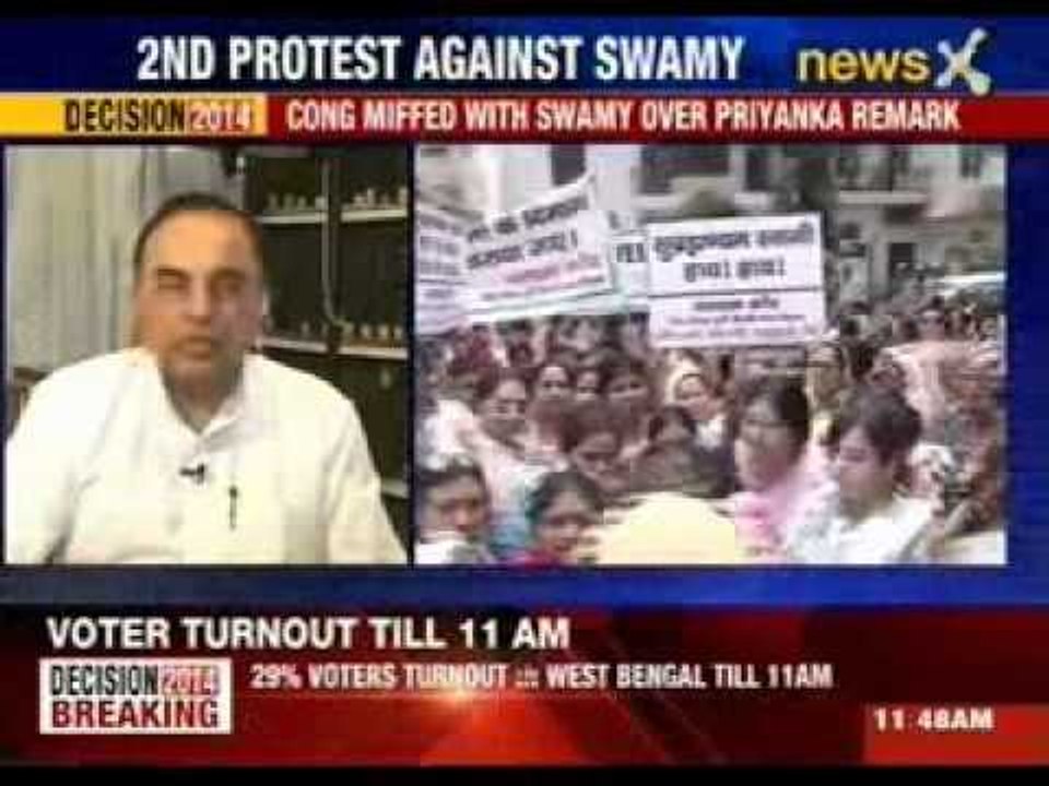 Congress worker protest against Swamy