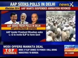 AAP seeks fresh polls in Delhi