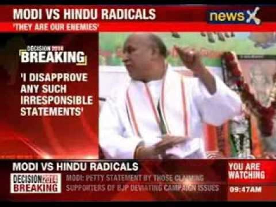 Narendra Modi tweets disapproval says 'They are our enemies'