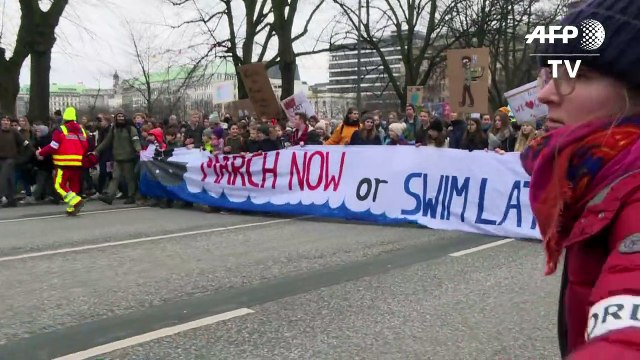 Greta Thunberg führt Fridays For Future in Hamburg an