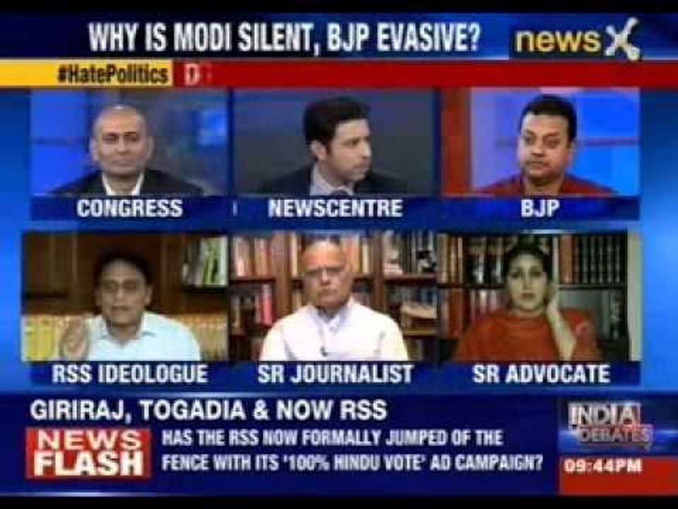 India Debates: Has the RSS now formally jumped off the fence with its' 100% Hindu vote' ad campaign?