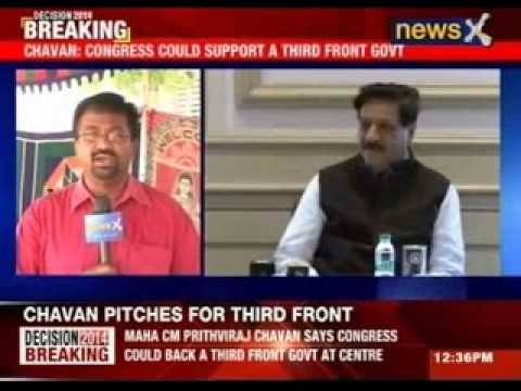 Prithviraj Chavan: Congress could support a third front government