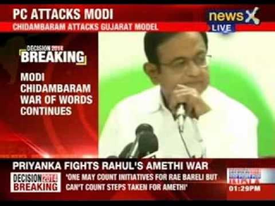 Chidambaram attacks Gujarat model