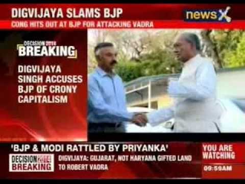 Digvijaya Singh hits out at BJP for attacking Robert Vadra