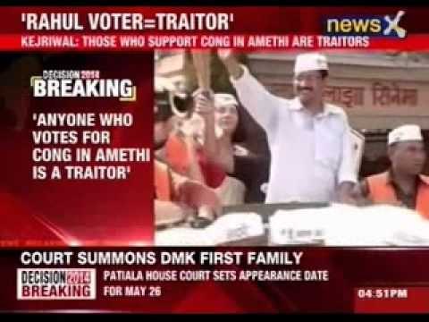 Anyone who votes for Congress in Amethi is a traitor, says Kejriwal