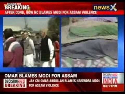 Jammu and Kashmir CM blames Modi for Assam violence