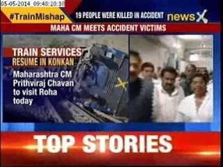 Maharashtra train derailment:Maharashtra CM Chavan meets accident victims