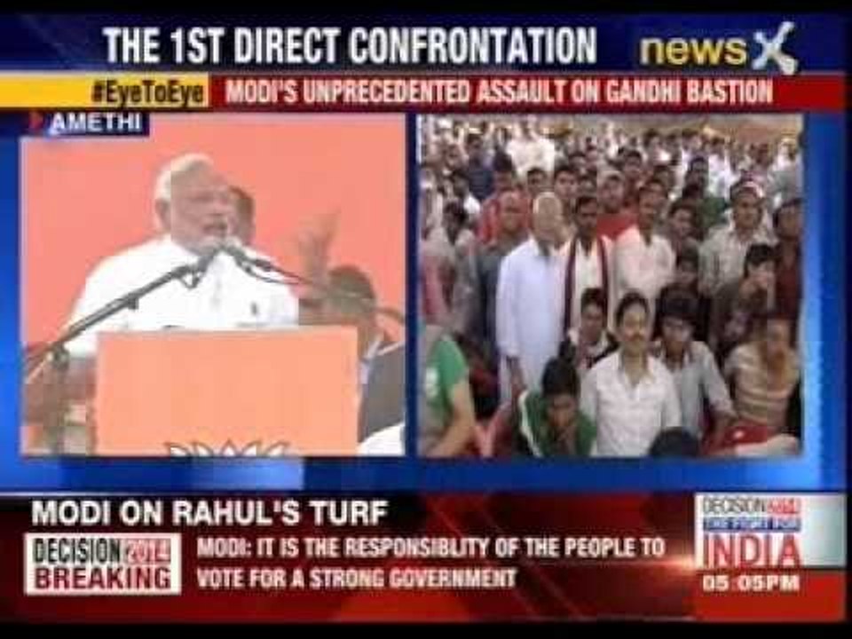 Narendra Modi campaigns for Smriti Irani in Amethi