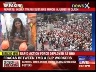 Varanasi: BJP, TMC workers clash outside the BHU campus