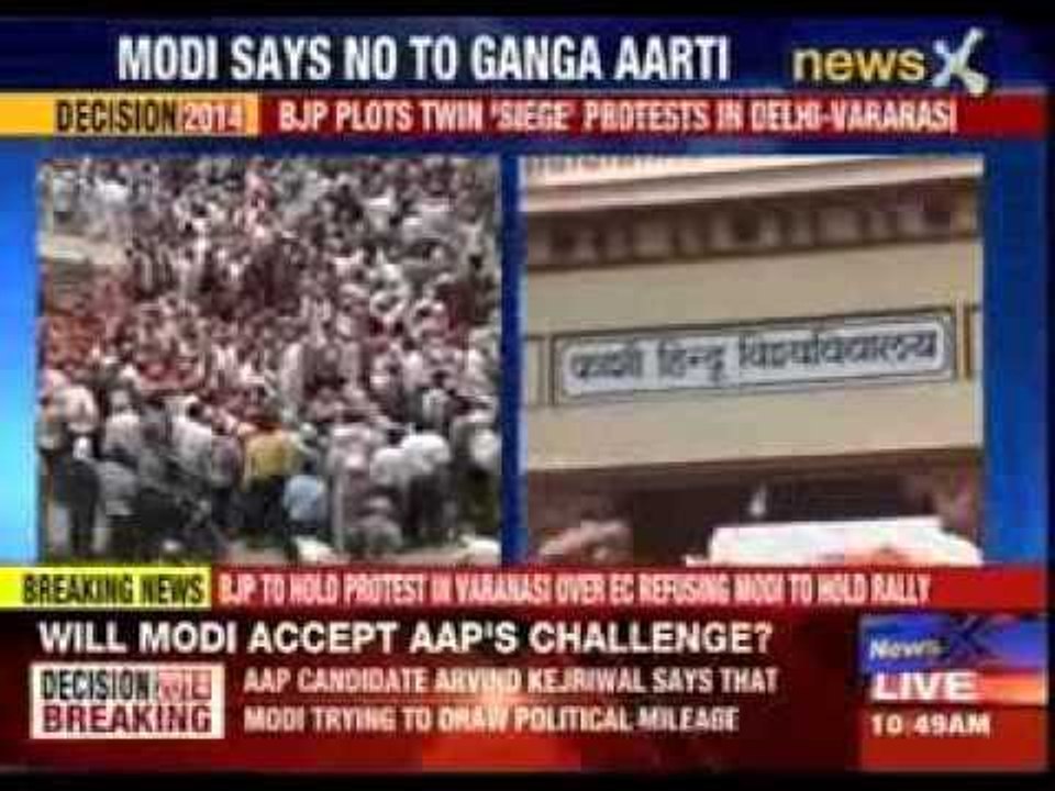 BJP workers protests outside BHU