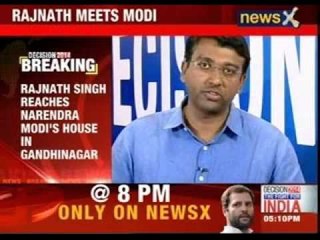 Descargar video: Rajnath Singh meets Narendra Modi