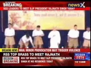 RSS top brass to meet Rajnath Singh