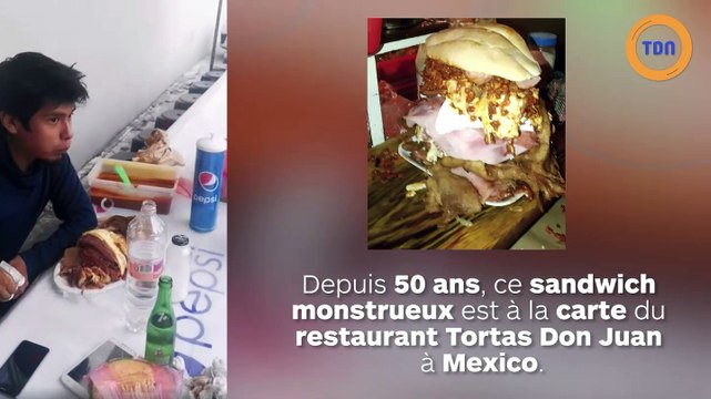Pour la première fois en 50 ans, un homme arrive à terminer ce sandwich monstrueux de 3 kilos !
