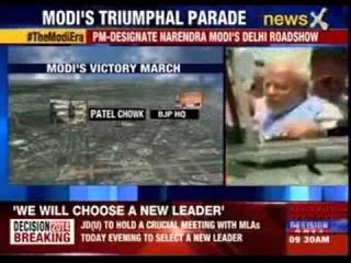 Narendra Modi heads from Gandhinagar to 7 RCR