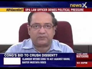 UPA law officer denies political pressure
