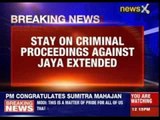 Stay on criminal proceedings against Jayalalitha extended