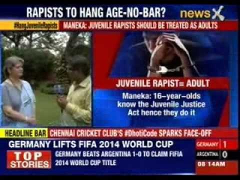 Maneka Gandhi: Juvenile rapists should be treated as adults