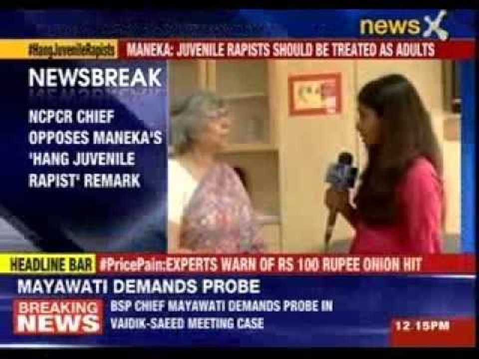 NCPCR Chief: Maneka's remark against Juvenile Justice Act