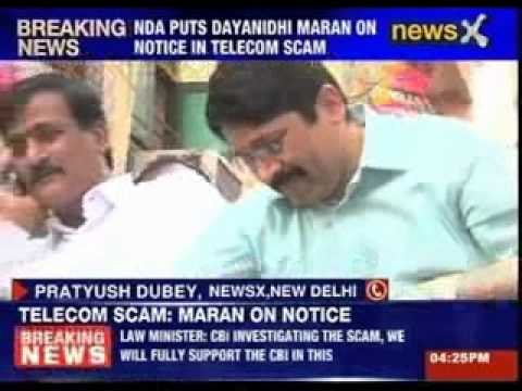 NDA puts Dayanidhi Maran on notice in telecom scam