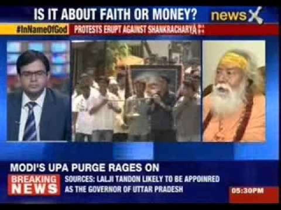 Sai devotees protest against Shankracharya