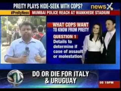 Mumbai Police wait for Preity Zinta at Wankhede Stadium