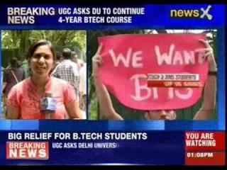 UGC asks DU to continue 4 year B.tech course