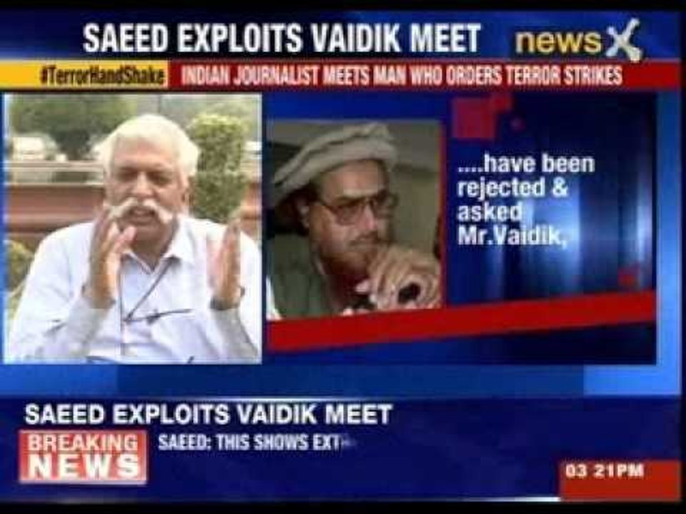 Row in Indian Parliament shows narrow mindedness, extremism: Hafiz Saeed on journalist meeting him