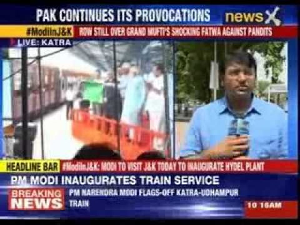 PM Narendra Modi flags-off Katra-Udhampur train