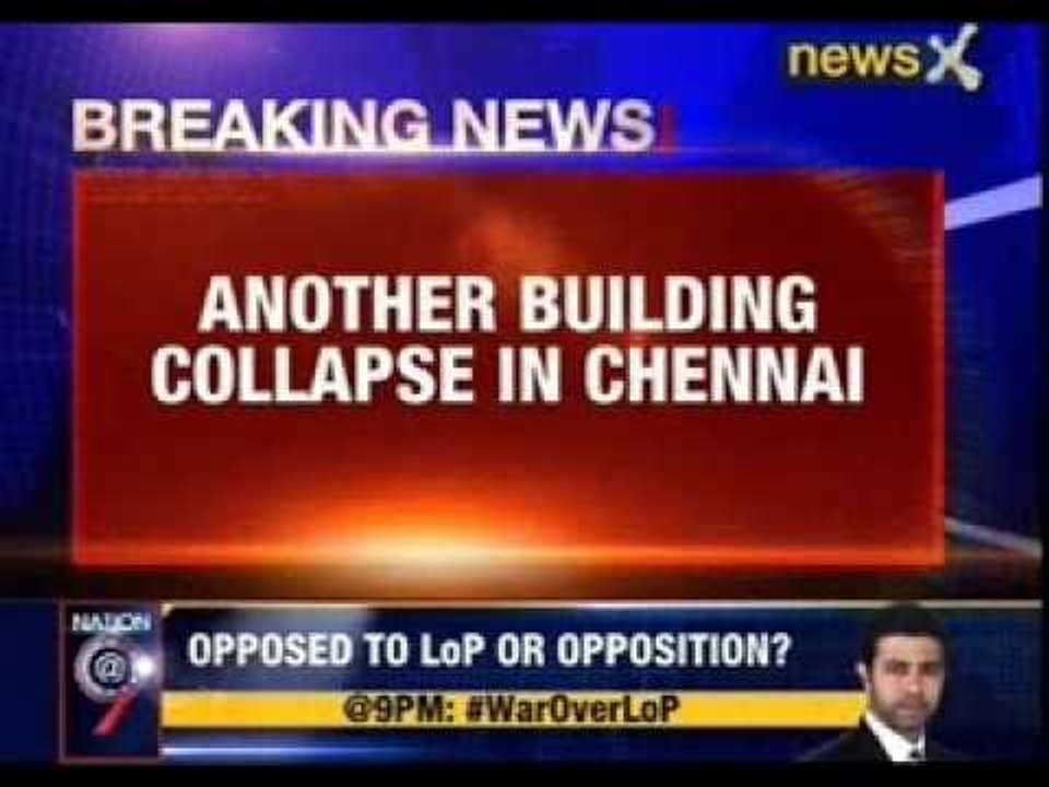 A building collapses in Chennai