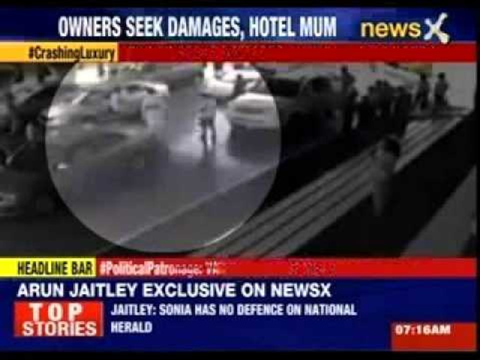Luxury car damaged by hotel valet