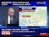 A Malaysian airline flight crashes near the Russian-Ukrainian border