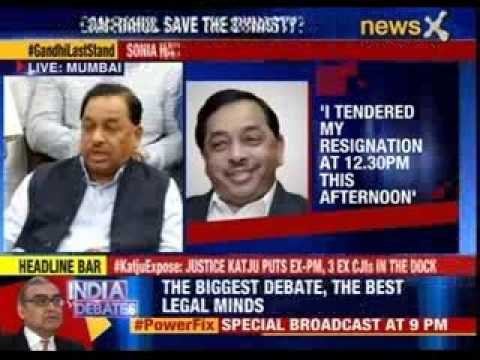 Maharashtra industries Minister Narayan Rane quits government