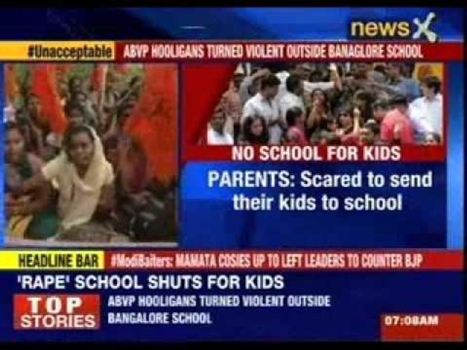 ABVP hooligans turned violent outside Bangalore school