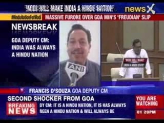Massive furore over Goa minister ‘ freudian’ slip