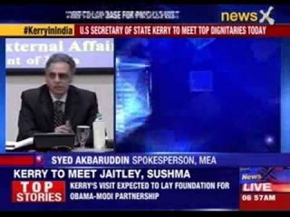 US Secretary of state Kerry to meet top dignitaries today