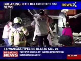 Gas pipeline burst in Taiwan