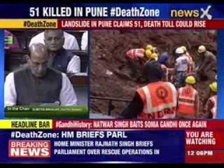 Rajnath Singh monitoring rescue operation in Pune landslide