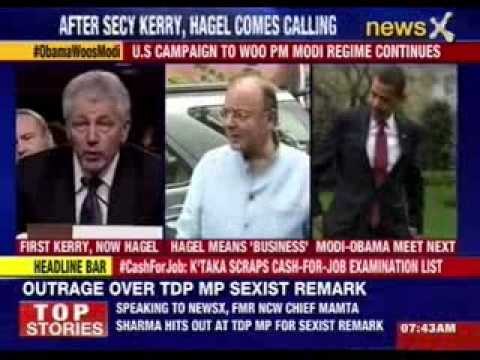 U.S Defence Secretary Chuck Hagel visits India