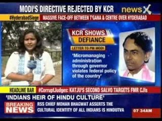 Massive face-off between Telangana and centre over Hyderabad