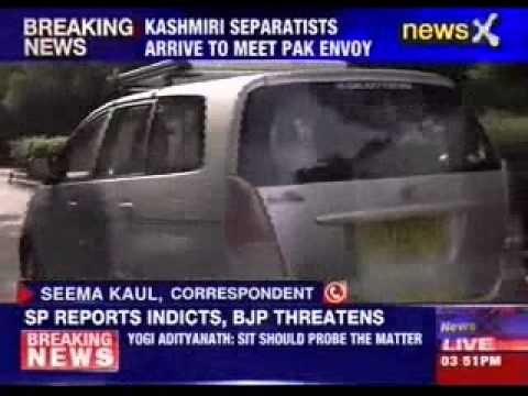 Kashmiri separatists arrive to meet Pakistan envoy
