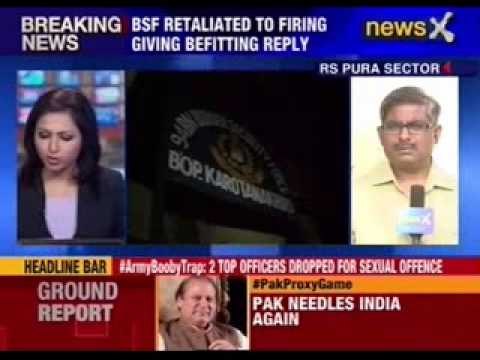 Pakistan rangers began firing at 10 PM last night