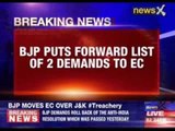 BJP delegation meets EC over Kashmir polls