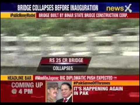 Newly built bridge collapses in Bihar before inauguration