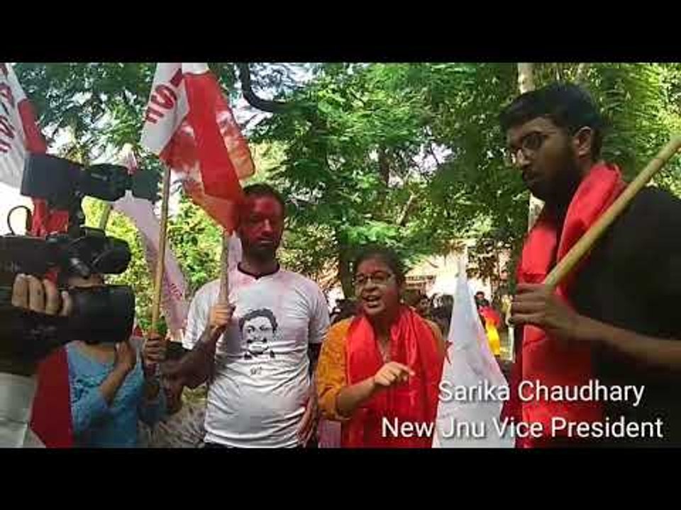 New Jnu Vice President addressing Students | Sarika Chaudhary