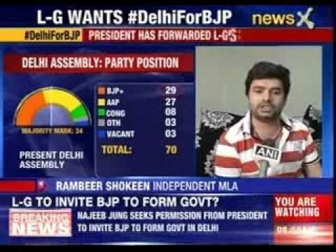 Delhi Lt Governor writes to President for nod to invite BJP