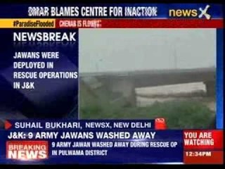 Nine Army jawans washed away in Pulwama district