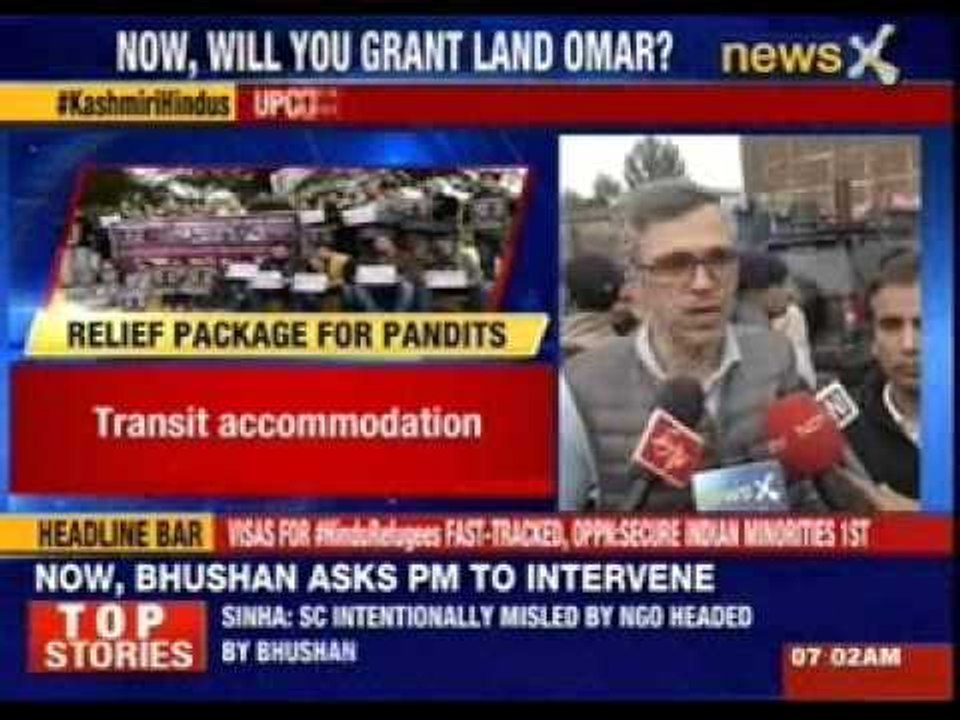 Rajnath asks Omar Abdullah to identify land for Hindus