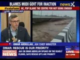 Jammu and Kashmir Chief Minister Omar Abdullah addresses the media