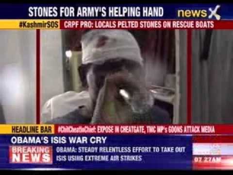 J&K: CRPF- Locals pelted stones on rescue boats
