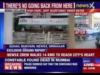 NewsX crew walks 14 Kms to reach city’s heart of J&K